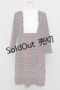 Jane Marple / ウールタータンセドリックドレス  赤チェックＸ白 T-25-03-27-021-JM-OP-SA-ZI