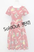 Jane Marple / Juicy fruitsパネルドレス  赤 T-25-03-27-022-JM-OP-SA-ZI