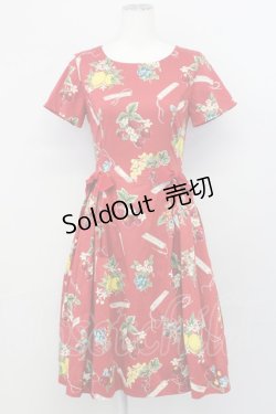 画像1: Jane Marple / Juicy fruitsパネルドレス  赤 T-25-03-27-022-JM-OP-SA-ZI