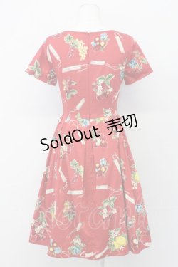 画像2: Jane Marple / Juicy fruitsパネルドレス  赤 T-25-03-27-022-JM-OP-SA-ZI