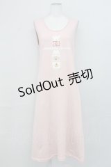 WONDERFUL WORLD / ロゴpt&ワッペン付きジャンパースカート  ピンク T-25-03-27-023-LO-OP-SA-ZI