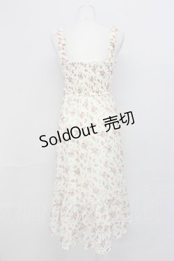 画像2: L'EST ROSE / バラ柄シャーリングキャミワンピース 2 アイボリー T-25-03-27-024-LO-OP-SA-ZT