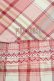 画像3: PINK HOUSE / チェックスクウェア刺繍入りネックネルシャツ  ピンク T-25-03-27-005-LO-BL-SA-ZT