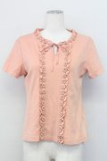PINK HOUSE / ニットモチーフ付きTシャツ L ピンク T-25-03-27-006-LO-TS-SA-ZI