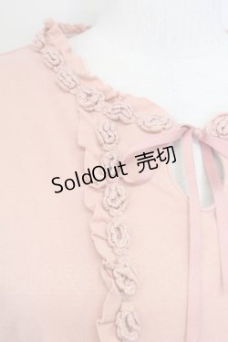 画像4: PINK HOUSE / ニットモチーフ付きTシャツ L ピンク T-25-03-27-006-LO-TS-SA-ZY