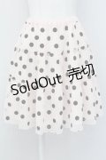 Emily Temple cute / フロッキードットスカート  ピンクＸ黒 T-25-03-27-013-ET-SK-SA-ZI