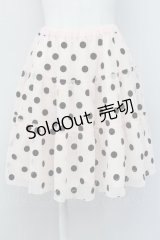 Emily Temple cute / フロッキードットスカート  ピンクＸ黒 T-25-03-27-013-ET-SK-SA-ZI