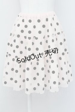 画像1: Emily Temple cute / フロッキードットスカート  ピンクＸ黒 T-25-03-27-013-ET-SK-SA-ZI