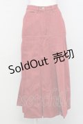 PINK HOUSE / カラーデニムプリーツスカート M レッド T-25-03-27-015-LO-SK-SA-ZI