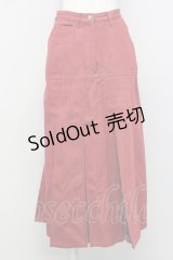 PINK HOUSE / カラーデニムプリーツスカート M レッド T-25-03-27-015-LO-SK-SA-ZI
