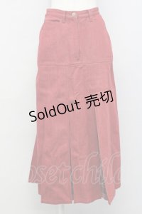 PINK HOUSE / カラーデニムプリーツスカート M レッド T-25-03-27-015-LO-SK-SA-ZI