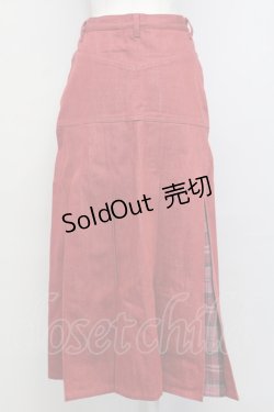 画像2: PINK HOUSE / カラーデニムプリーツスカート M レッド T-25-03-27-015-LO-SK-SA-ZI