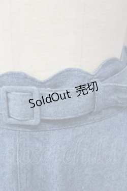 画像3: an another angelus / ベルト付デニム風スカラップスカート  ブルー T-25-03-30-023-CA-SK-SA-ZT