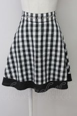 画像1: 【SALE】F i.n.t / メッセージギンガムチェックスカート  ブラック T-25-03-30-024-CA-SK-SA-ZT072 (1)
