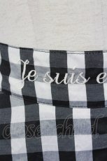 画像3: 【SALE】F i.n.t / メッセージギンガムチェックスカート  ブラック T-25-03-30-024-CA-SK-SA-ZT072 (3)