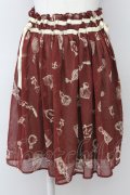 F i.n.t / 香水瓶柄シフォンスカート  ボルドー T-25-03-30-029-CA-SK-SA-ZT072