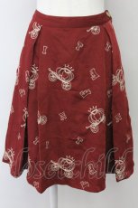 画像1: 【SALE】F i.n.t / 馬車刺繍スカート  ボルドー T-25-03-30-030-CA-SK-SA-ZT072 (1)