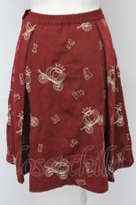 画像2: 【SALE】F i.n.t / 馬車刺繍スカート  ボルドー T-25-03-30-030-CA-SK-SA-ZT072 (2)