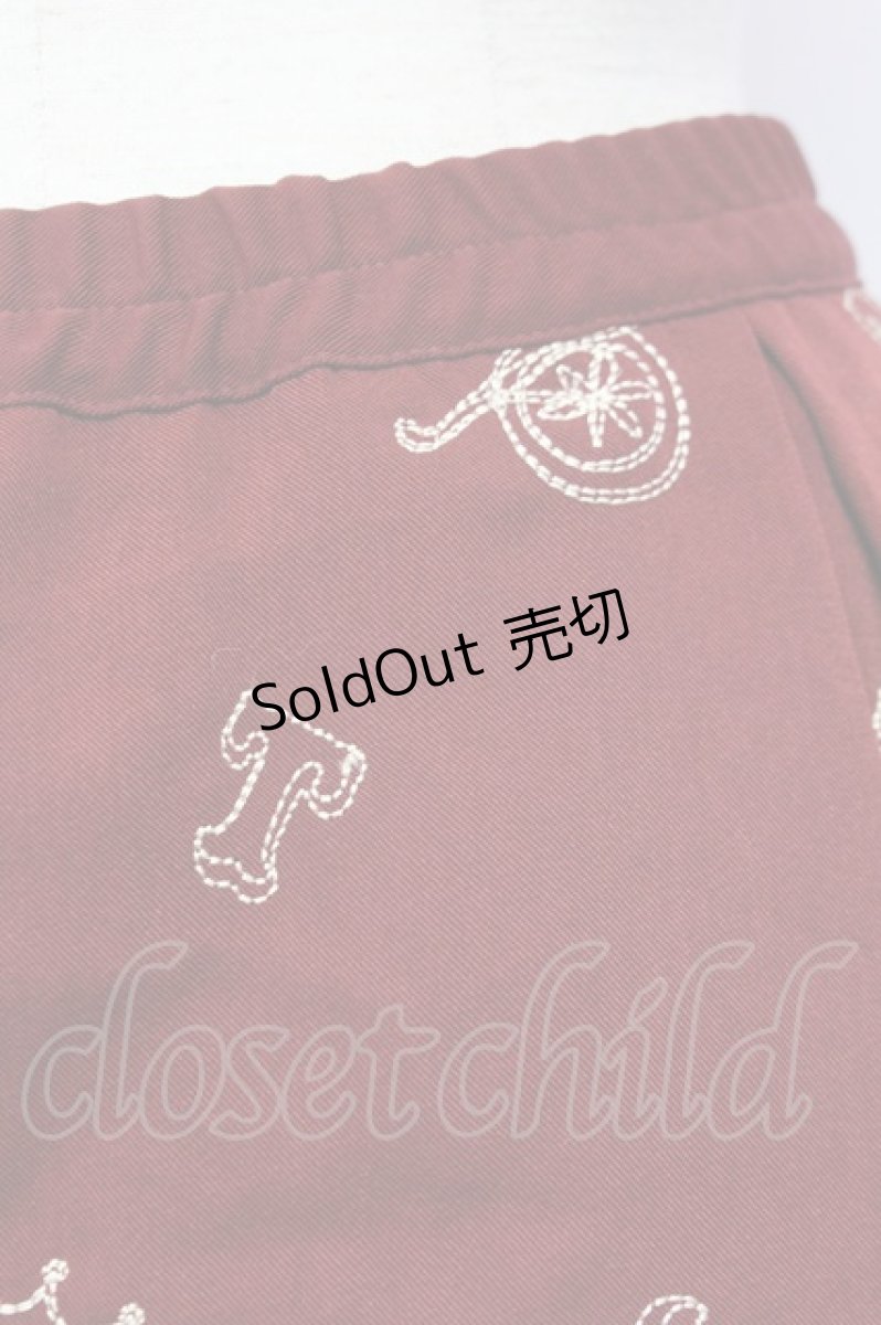 画像4: 【SALE】F i.n.t / 馬車刺繍スカート  ボルドー T-25-03-30-030-CA-SK-SA-ZT072 (4)