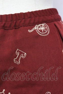 画像4: F i.n.t / 馬車刺繍スカート  ボルドー T-25-03-30-030-CA-SK-SA-ZT072