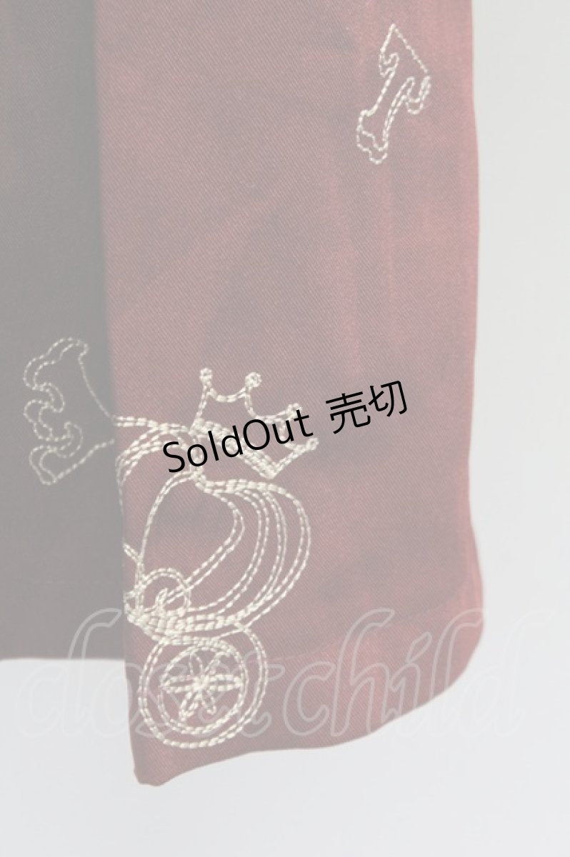 画像7: 【SALE】F i.n.t / 馬車刺繍スカート  ボルドー T-25-03-30-030-CA-SK-SA-ZT072 (7)