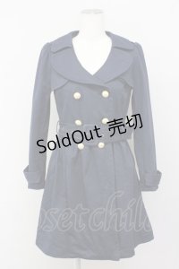 an another angelus / ショートトレンチ風コート  ネイビー T-25-03-30-033-CA-CO-SA-ZT