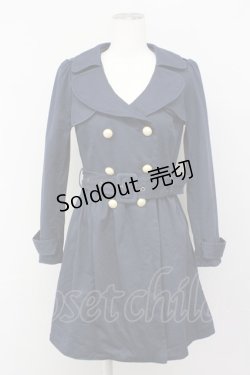 画像1: an another angelus / ショートトレンチ風コート  ネイビー T-25-03-30-033-CA-CO-SA-ZT