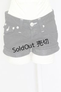 SWORD FISH / ラメデニムホットパンツ XS ブラック T-25-03-30-036-PU-PA-SA-ZT261