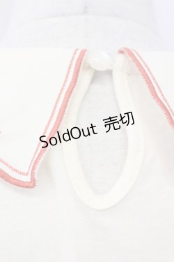 画像3: Fi.n.t / お皿刺繍衿ロンT  オフホワイト×レッド T-25-03-30-006-CA-TO-SA-ZT