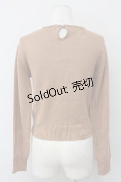 画像2: an another angelus / 花モチーフ切り替えニット  ブラウン T-25-03-30-010-CA-TO-SA-ZT089