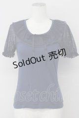 F i.n.t / ドットチュール切替ビスチェカットソー  ネイビー T-25-03-30-012-CA-TO-SA-ZT