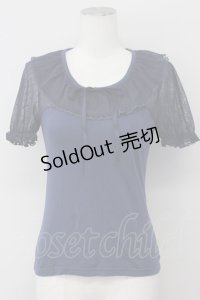 F i.n.t / ドットチュール切替ビスチェカットソー  ネイビー T-25-03-30-012-CA-TO-SA-ZT