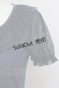 画像3: F i.n.t / ドットチュール切替ビスチェカットソー  ネイビー T-25-03-30-012-CA-TO-SA-ZT