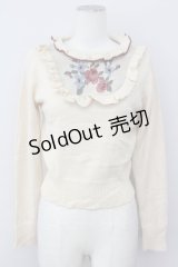 Fi.n.t / フラワージャガードヨークニットプルオーバー  アイボリー T-25-03-30-002-CA-TO-SA-ZT