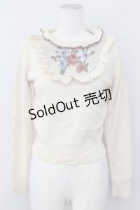 Fi.n.t / フラワージャガードヨークニットプルオーバー  アイボリー T-25-03-30-002-CA-TO-SA-ZT