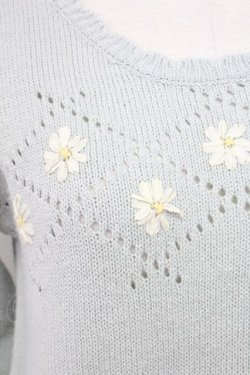 画像3: F i.n.t / リボン刺繍フラワーニット  ミント T-25-03-31-019-CA-TO-SA-ZT069