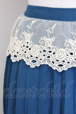 画像3: an another angelus / レース使いプリーツスカート  グリーン T-25-03-31-024-CA-SK-SA-ZT160