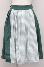 画像1: 【SALE】F i.n.t / 前面ギンガムチェックスカート  グリーン T-25-03-31-025-CA-SK-SA-ZT160 (1)