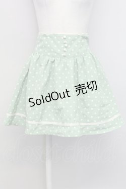 画像1: F i.n.t / ドットミニスカパン  グリーン T-25-03-31-032-CA-PA-SA-ZT