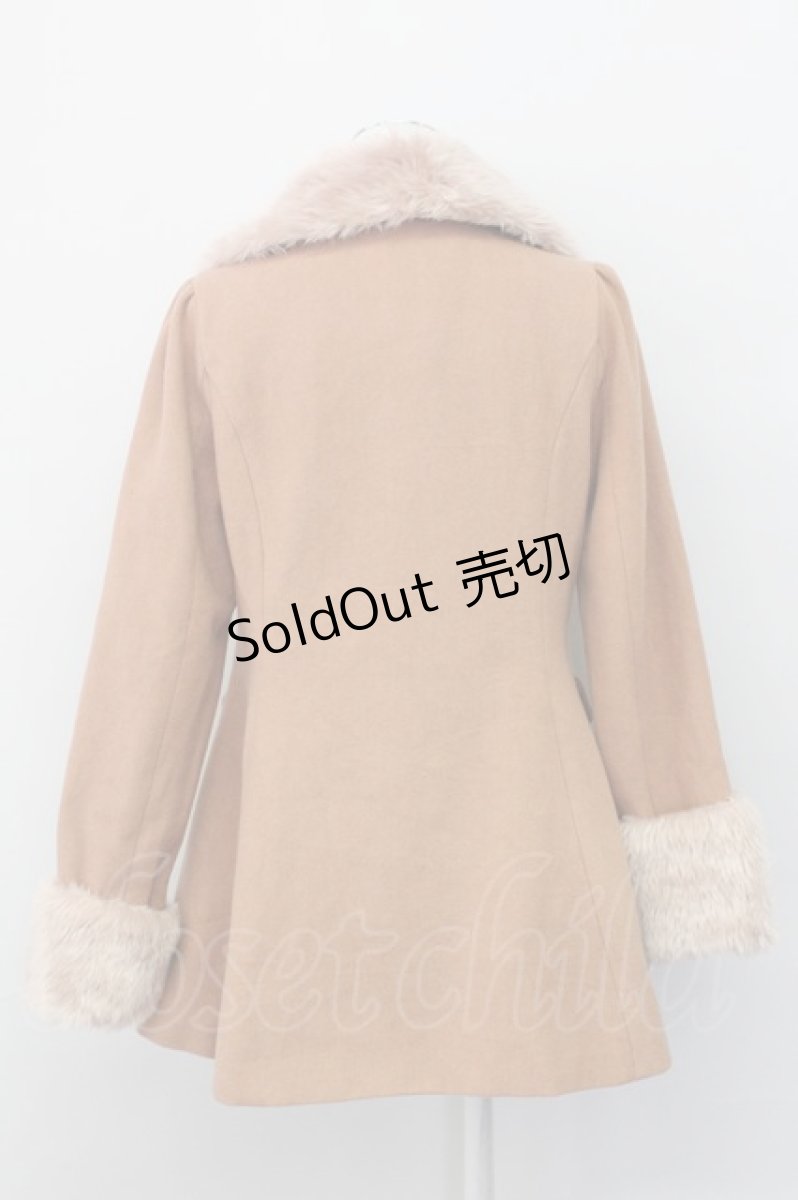 画像2: 【SALE】an another angelus / ファー衿付きバラ釦コート  ピンクブラウン T-25-03-31-003-CA-CO-SA-ZTC039 (2)