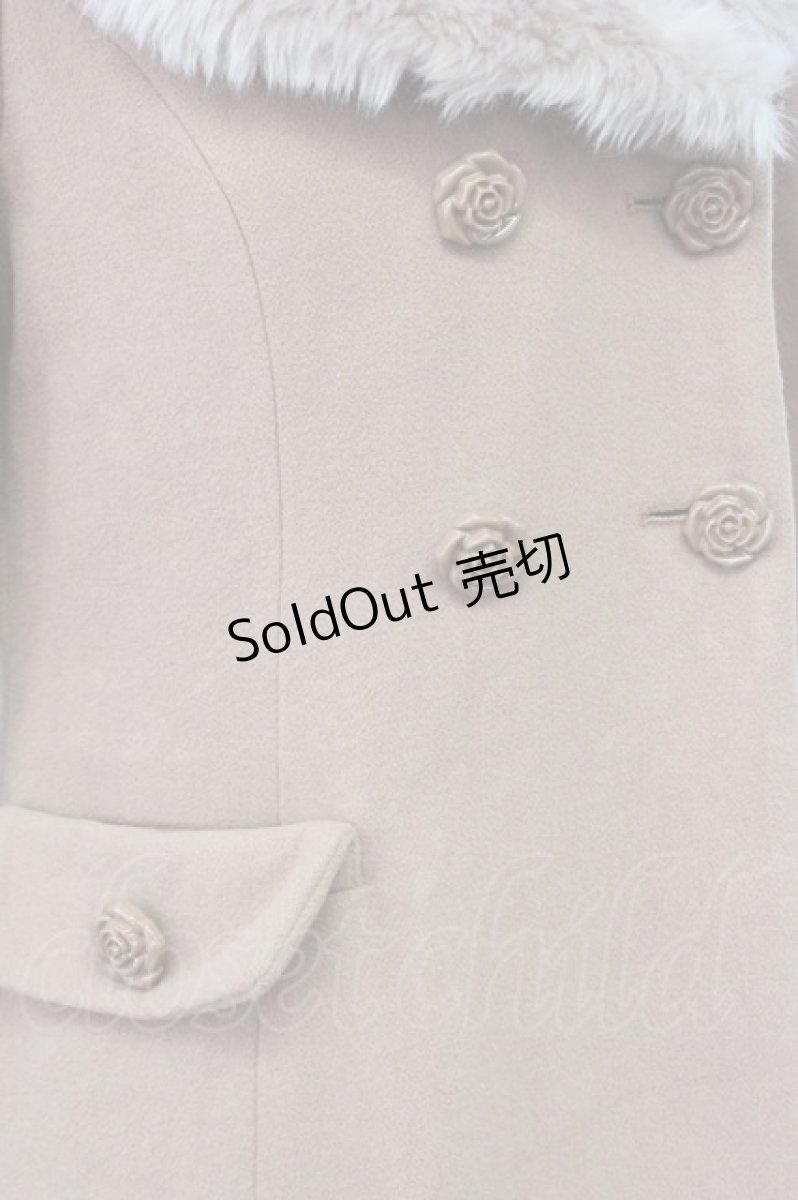 画像3: 【SALE】an another angelus / ファー衿付きバラ釦コート  ピンクブラウン T-25-03-31-003-CA-CO-SA-ZTC039 (3)