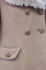 画像3: 【SALE】an another angelus / ファー衿付きバラ釦コート  ピンクブラウン T-25-03-31-003-CA-CO-SA-ZTC039 (3)
