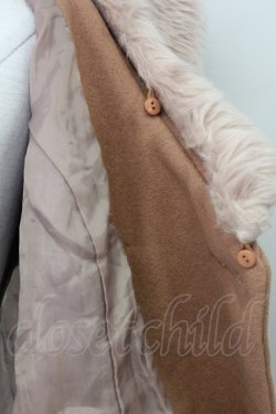 画像5: an another angelus / ファー衿付きバラ釦コート  ピンクブラウン T-25-03-31-003-CA-CO-SA-ZT-C039