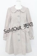 axes femme / ペプラム切替裏毛コート M ネイビーXブラウン T-25-03-31-004-AX-CO-SA-ZT-C039