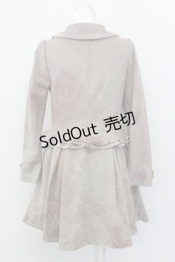 画像2: axes femme / ペプラム切替裏毛コート M ネイビーXブラウン T-25-03-31-004-AX-CO-SA-ZT-C039