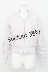 F i.n.t / 袖編み上げブルゾン  くすみピンク T-25-03-31-005-CA-JA-SA-ZT242