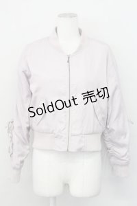 F i.n.t / 袖編み上げブルゾン  くすみピンク T-25-03-31-005-CA-JA-SA-ZT242