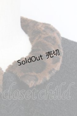 画像5: an another angelus / レオパードファー襟ショートコート  ブラック T-25-03-31-001-CA-CO-SA-ZT-C039