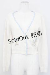 F&A / 蕾刺繍&スカラップVネックニット  アイボリー T-25-03-31-011-LO-TO-SA-ZT