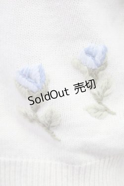 画像3: F&A / 蕾刺繍&スカラップVネックニット  アイボリー T-25-03-31-011-LO-TO-SA-ZT